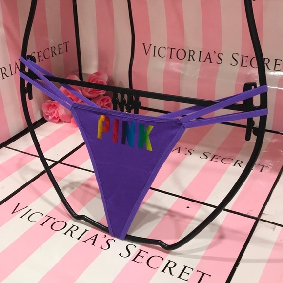 4/$38 💖 Victoria Secret PINK Strappy V-String - Picture 1 of 4